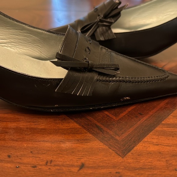 Sigerson Morrison Black Leather Kitten Heels - Picture 7 of 9